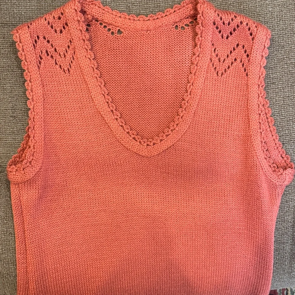 Elegant Handmade Italian Rust Knit Dress Set, 2-piece